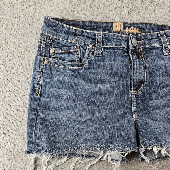 Kut From The Kloth Shorts Womens 14 Blue Cut Off Frayed Hem Distressed Stretch - Picture 2 of 16